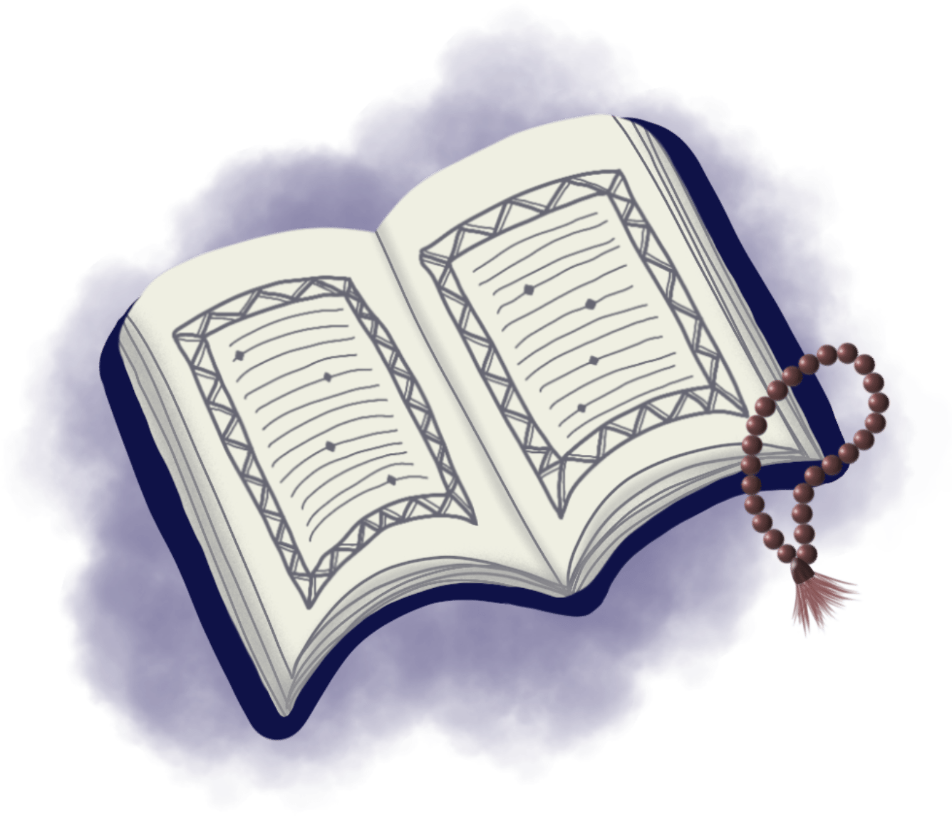 Open book and Weekly Hadith illustration